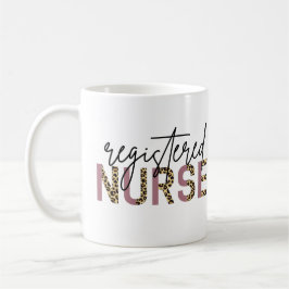 Registered Nurse RN Cheetah Nurse Appreciation Kaffemugg
