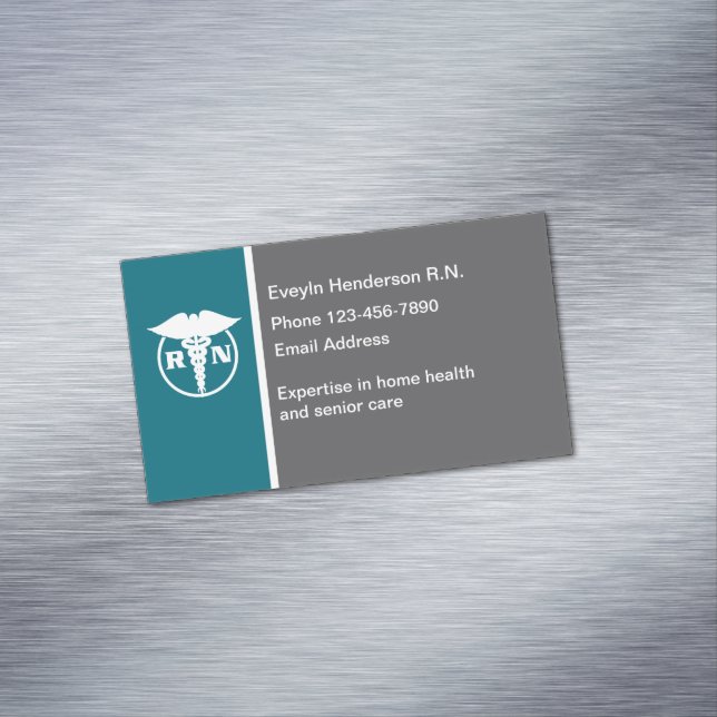 Registered Nurse Simple Contact Business Magnets Magnetiska Visitkort (In Situ)