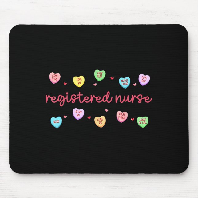 Registered Nurse Valentines Candy Heart Healthcare Musmatta (Framsidan)