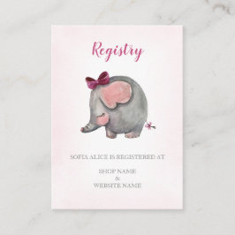 Registerkort | Baby duschflicka | Kort för hölje