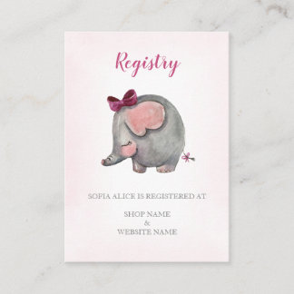 Registerkort | Baby duschflicka | Kort för hölje