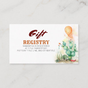 Registerkort för gåva från Mexikanska Stil Visitkort