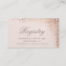 Registerkort för konfetti-folie faux foil bröllop tilläggskort