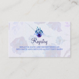 Registerkort för peppy Blue Poppies Bröllop Tilläggskort