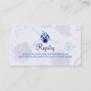 Registerkort för peppy Blue Poppies Bröllop Tilläggskort