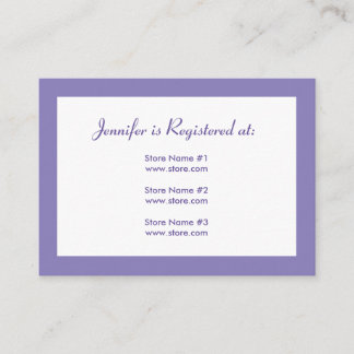 Registerkort - Lila Polka dots Tilläggskort