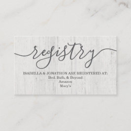 Registerkort | Rustic Romantic Tilläggskort