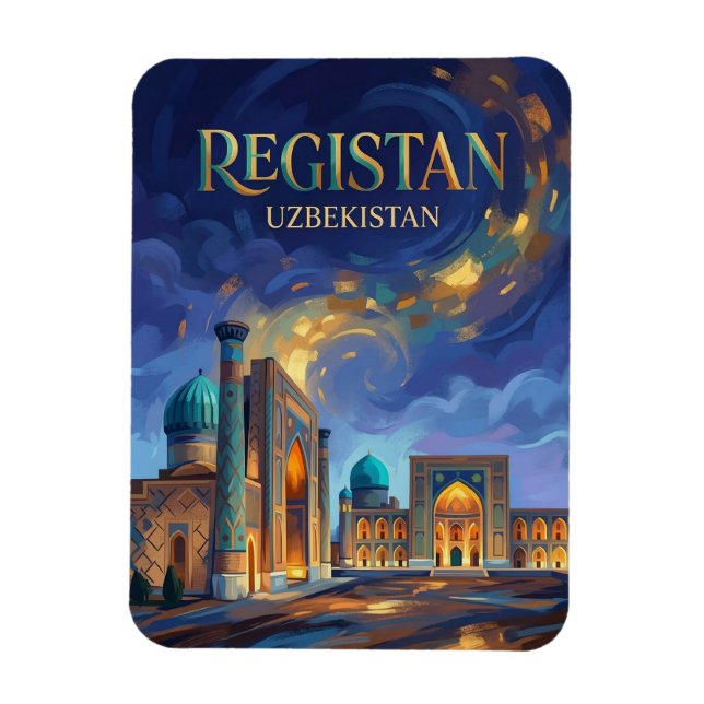 Registonplatsen Uzbekistan Magnet (Vertikal)