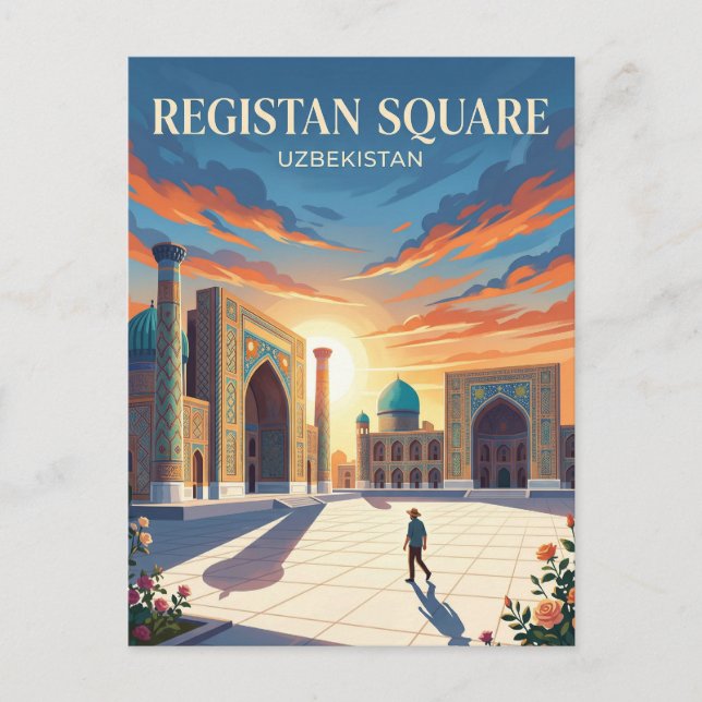 Registonplatsen Uzbekistan Vykort (Framsida)