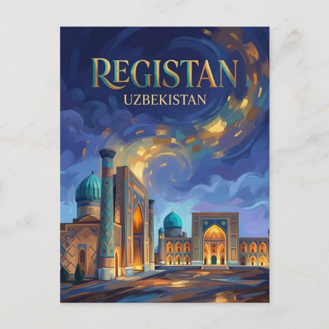 Registonplatsen Uzbekistan Vykort (Framsida)
