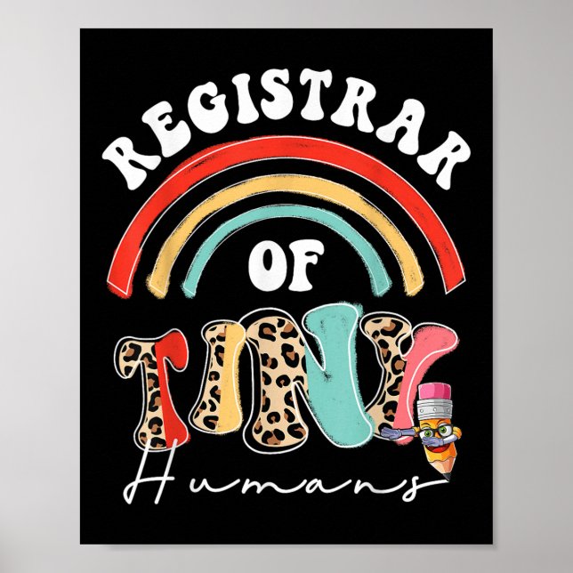 Registrator För Små Människor, Roligt Skolteam Reg Poster (Framsidan)