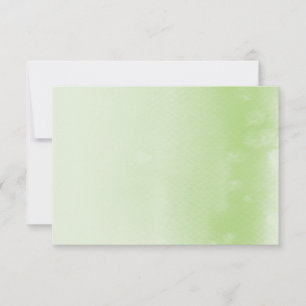 REGISTREKORT :: ombre watercolor äppelgrön Inbjudningar