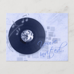 Registrera album på inbjudan till Blue Dance Party
