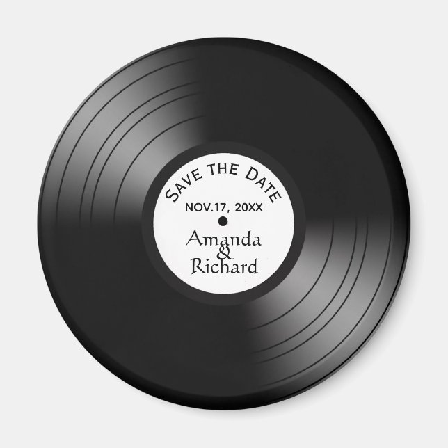Registrera album Sång Namn Bröllop/årsdag Magnet (Framsidan)