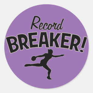 Registrera brytare! Diskus Throw Stickers Runt Klistermärke