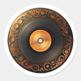 Registrera Coolan Vinyl Record Vinyl Music Fläkt Runt Klistermärke