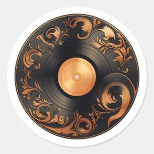 Registrera Coolan Vinyl Record Vinyl Music Fläkt Runt Klistermärke