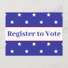 Registrera dig för att rösta Röd Vit och Blå Vykort