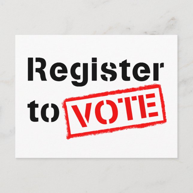 Registrera dig för omröstning vykort (Framsida)