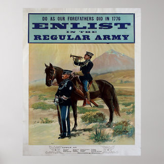 Registrera dig i den reguljära armén poster