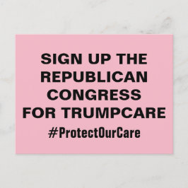 Registrera kongressen för TrumpCare Protection Vår Vykort