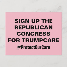 Registrera kongressen för TrumpCare Protection Vår Vykort