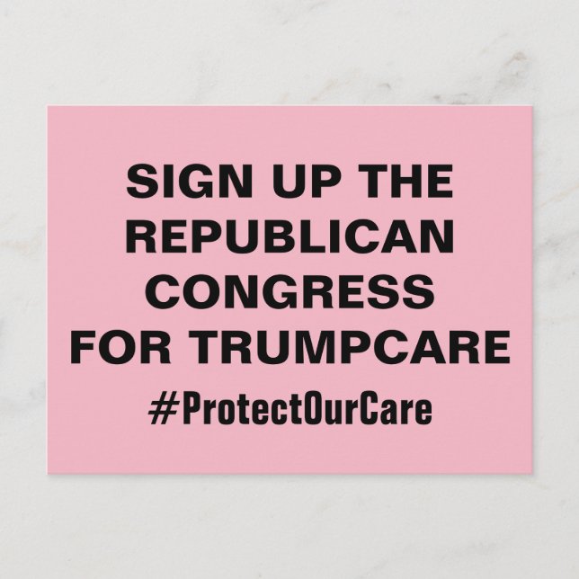 Registrera kongressen för TrumpCare Protection Vår Vykort (Framsida)