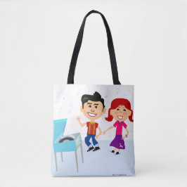 Registrera Party Kids Cute Tecknade figurer Retro Tygkasse