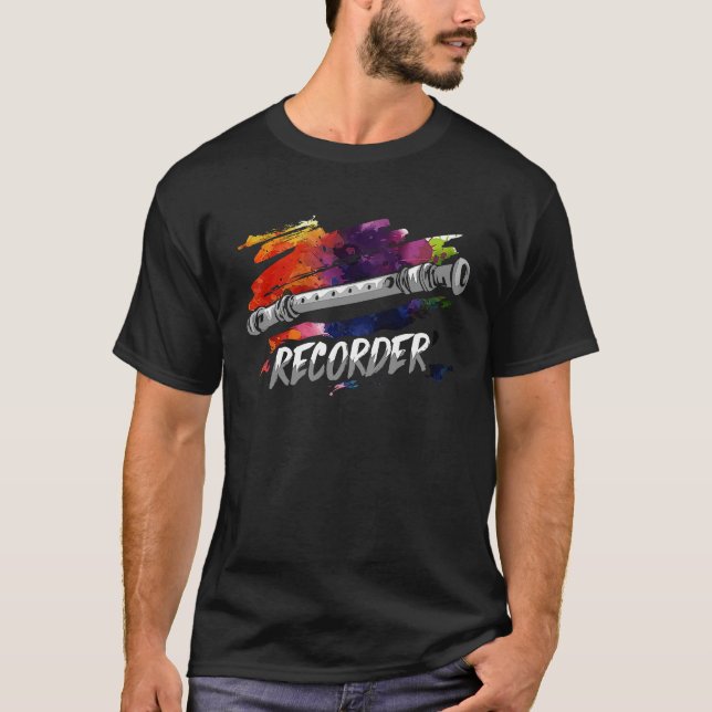 Registrera platt musik t shirt (Framsida)