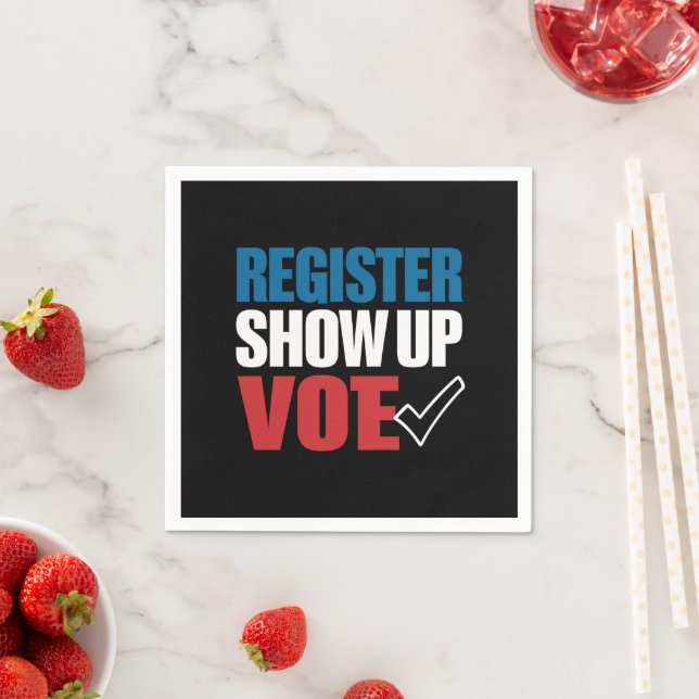 Registrera visa upp röstning val 2024 pappersservett (Insitu)