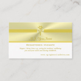 Registrerad barnmorska med skuggad gyllene caduceu tilläggskort