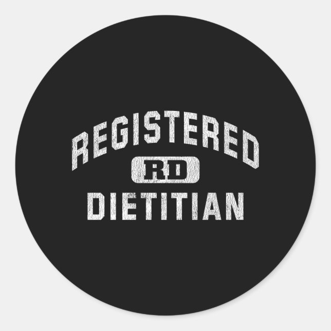 Registrerad dietitisk nitritionist runt klistermärke (Framsida)