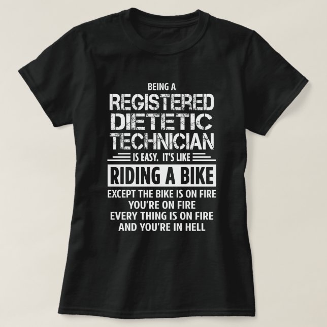Registrerad diettekniker t shirt (Design framsida)