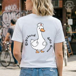 Registrerad Dumma Gås Rolig Sjuksköterska Anka Sju T Shirt