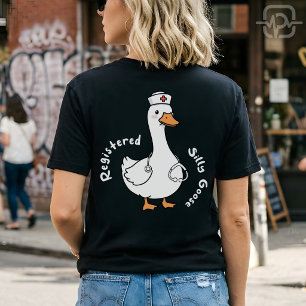 Registrerad Dumma Gås Roliga Sjuksköterska Anka Sj T Shirt