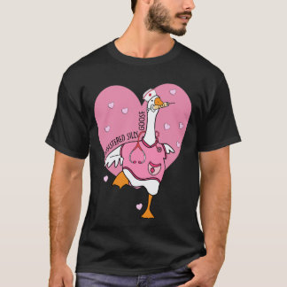 Registrerad Dumma Gås Sjuksköterska Hjärtans Dag T Shirt