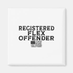 Registrerad Flex Offender Funny Bodybuilding Worko Magnet