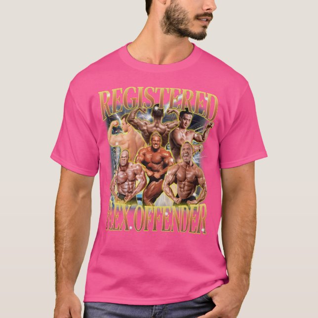 Registrerad Flex Offender Lung Workout Gym Meme Bo T Shirt (Framsida)