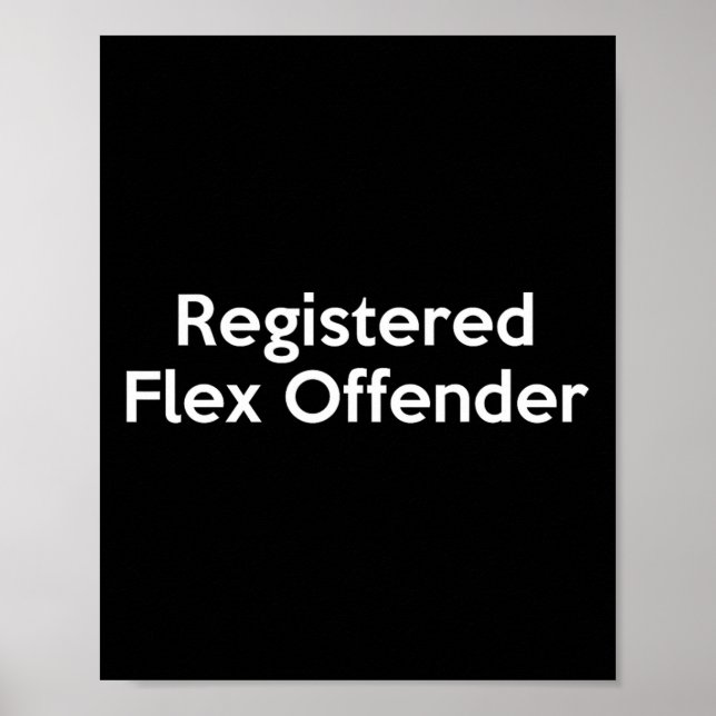 Registrerad Flex Offender-workout för BodyBuilder Poster (Framsidan)