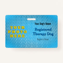 Registrerad Hund - Bright Blue Badge