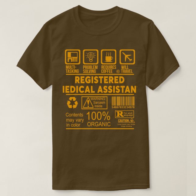 REGISTRERAD MEDICINSK ASSISTANT NICE DESIGN 2017 T SHIRT (Design framsida)