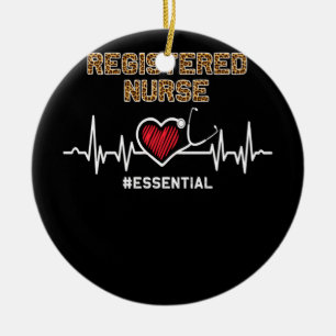 Registrerad närhet #Essential Stethoscope Heartsla Julgransprydnad Keramik
