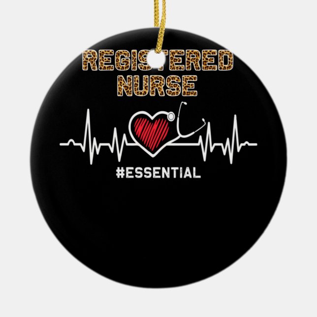 Registrerad närhet #Essential Stethoscope Heartsla Julgransprydnad Keramik (Framsidan)