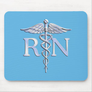 Registrerad närhet RN Silver som Caduceus Baby blu Musmatta