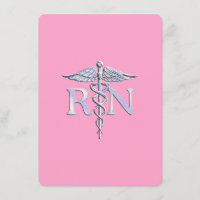 Registrerad näring RN Caduceus på Ljus rosa