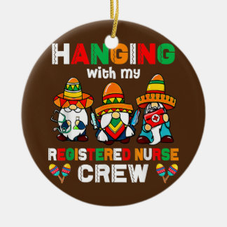Registrerad Nurse Gnome Cinco De Mayo Mexican Julgransprydnad Keramik