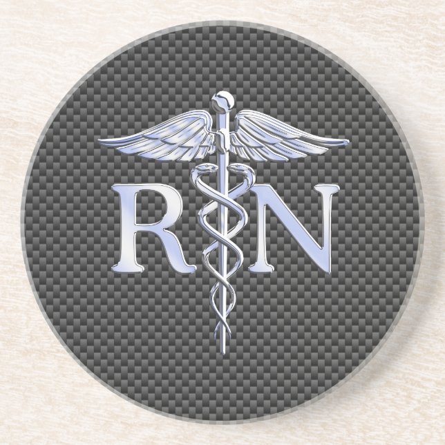Registrerad Nurse RN Caduceus Snakes Decor Underlägg (Framsidan)
