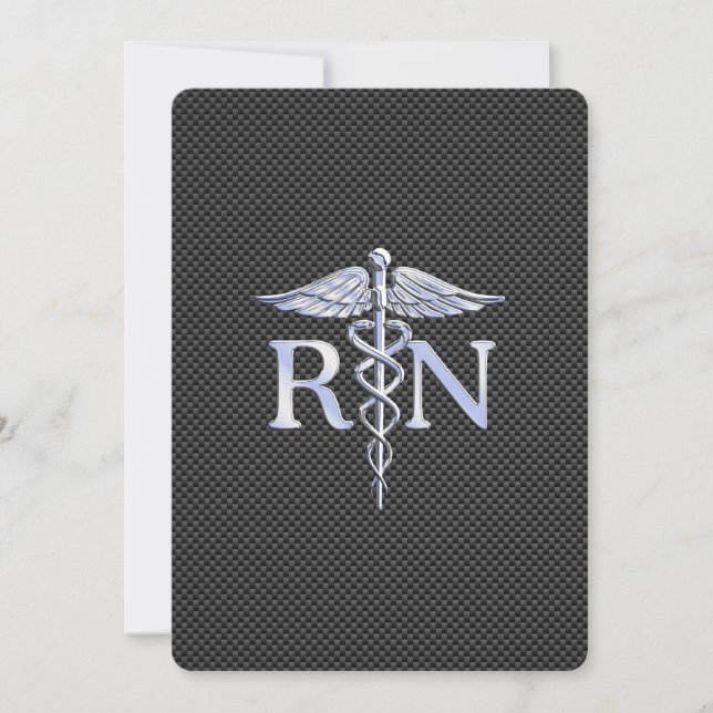 Registrerad Nurse RN Caduceus Snakes Inbjudningar (Framsida)