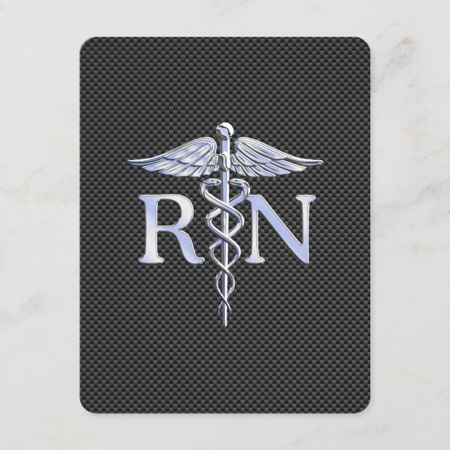 Registrerad Nurse RN Caduceus Snakes Tilläggskort (Framsida)