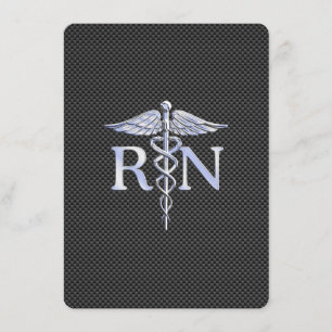 Registrerad Nurse RN Caduceus Snakes Tilläggskort